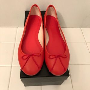 Poppy Red J Crew Ballet Flats